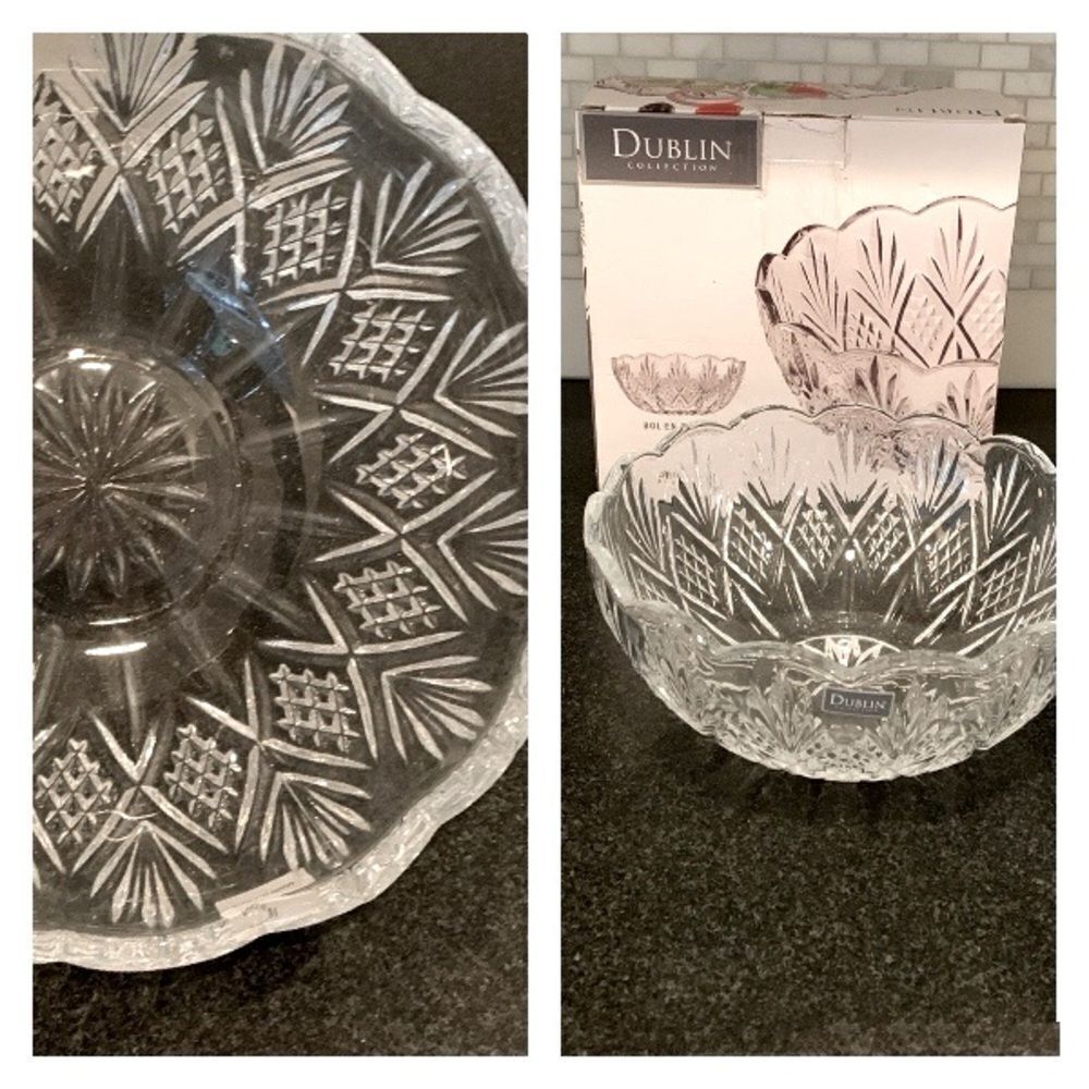 Godinger 8.5" Serving Bowl, Salad Bowl, Dublin Collection, Giftable Packaging